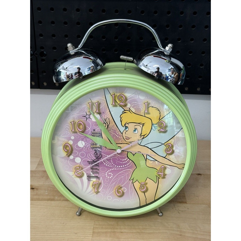 Disney Tinkerbell Large Battery Operated Alarm Clock for‎ Table or Wall Working